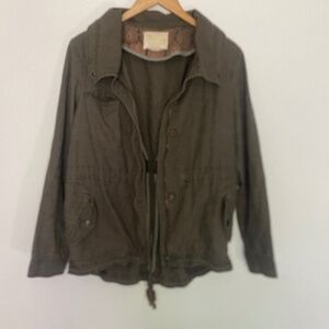 Anthro Hei Hei L Ravenna Lattice Anorak Utility Jacket